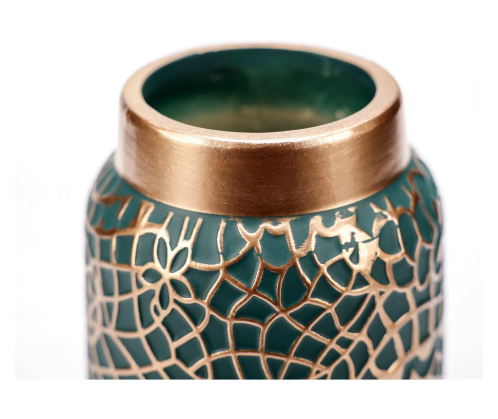 Vaza decorativa, curves, verde, 22 cm - 2
