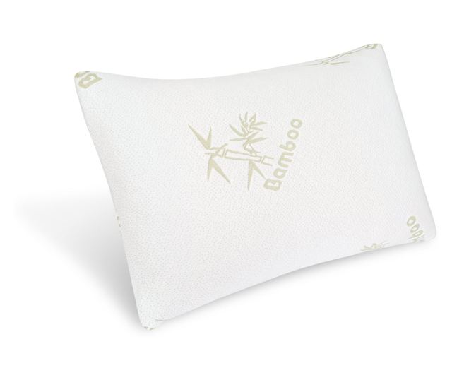 Set 2 perne 50x70 Somnart Bambus Memory Foam cu husa detasabila