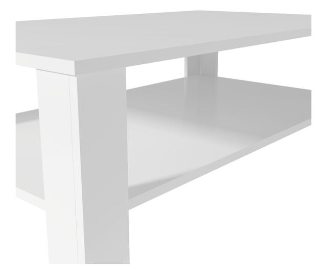 Stolić za kavu od iverice, 100 x 59 x 42 cm, bijeli