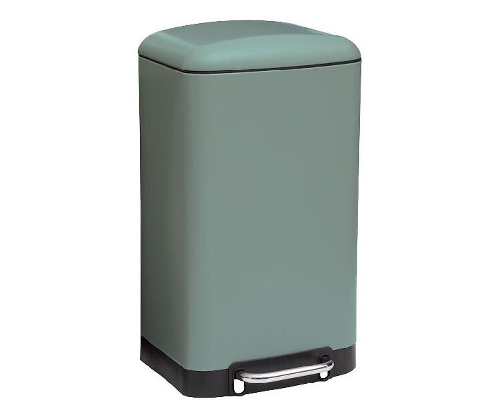 Cos gunoi Retro Line, verde, 30 litri, metal, cu pedala,  34 x 32 x 61 cm, greutate 4 KG