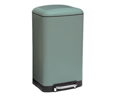Cos gunoi Retro Line, verde, 30 litri, metal, cu pedala,  34 x 32 x 61 cm, greutate 4 KG