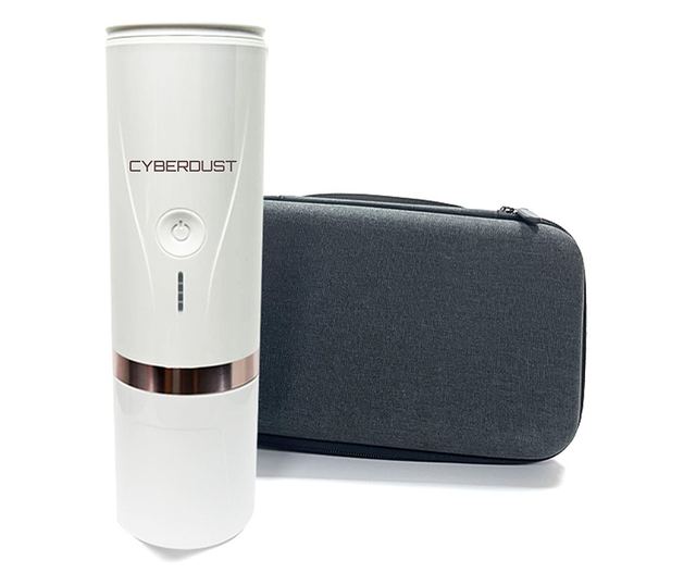 Минипресо CYBERDUST, Бяло,  Портативна, Еспресо Машина, Съвместима със Смляно Кафе и Кафе Капсули, Ръчна Електрическа Кафемашина