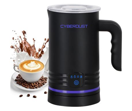 Spumator de lapte 4in1 CYBERDUST, Spuma calda/rece, Lapte vegetal, Matcha, Latte, Cappuccino, Machiatto, Mocha, Ciocolata calda,