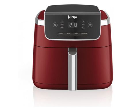 Friteuză cu aer Ninja AF140EUCM PRO, 1750W, 4,7L, 40-240C, 4 programe, temporizator, AirCrisp, înveliș antiaderent, Bordeaux