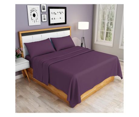 Kotonia Home Hotel King Size ágynemű, 100% pamut, Damask DeLux szatén, lila