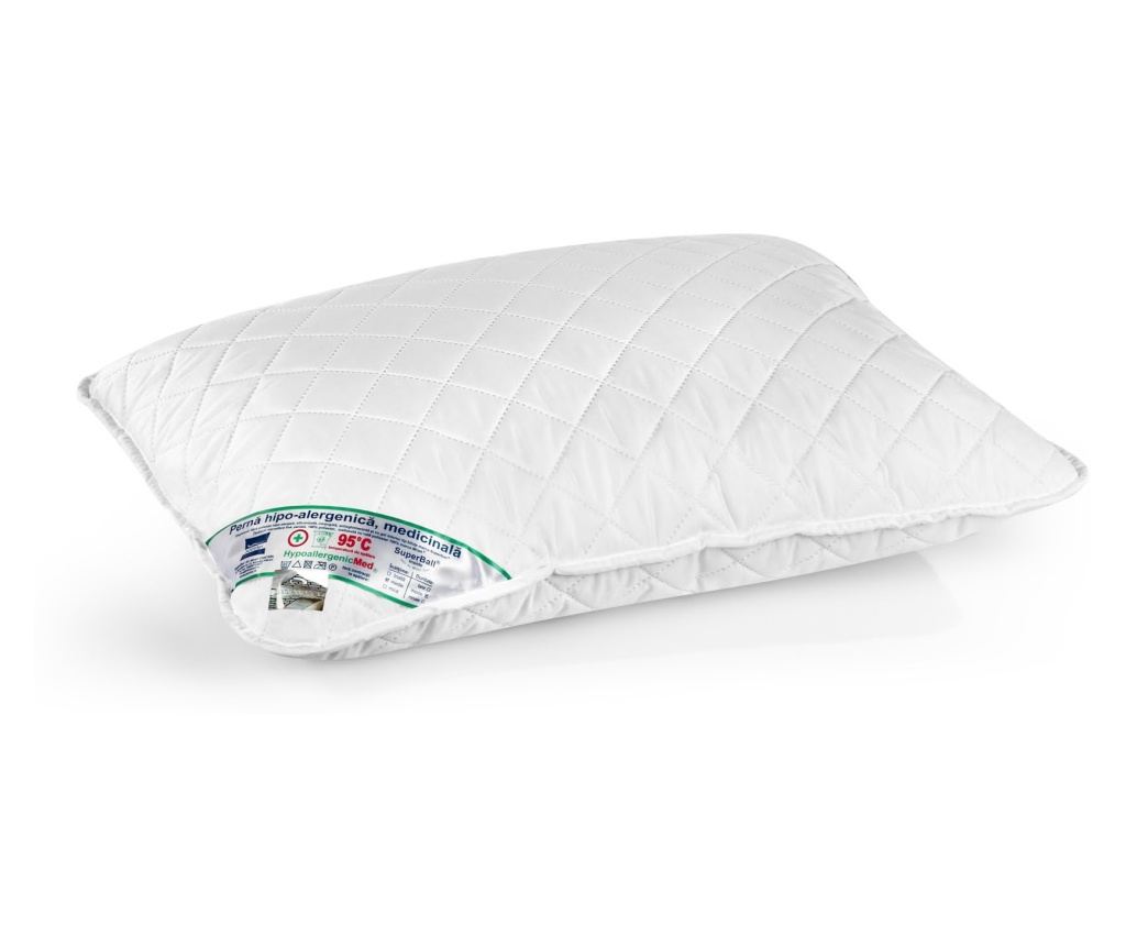КОМПЛЕКТ 4 Somnart Хипоалергенни Лекарствени възглавници 50х70см, ХипоалергенниМед, ватирани, миещи се на 95 градуса, средна до - 4