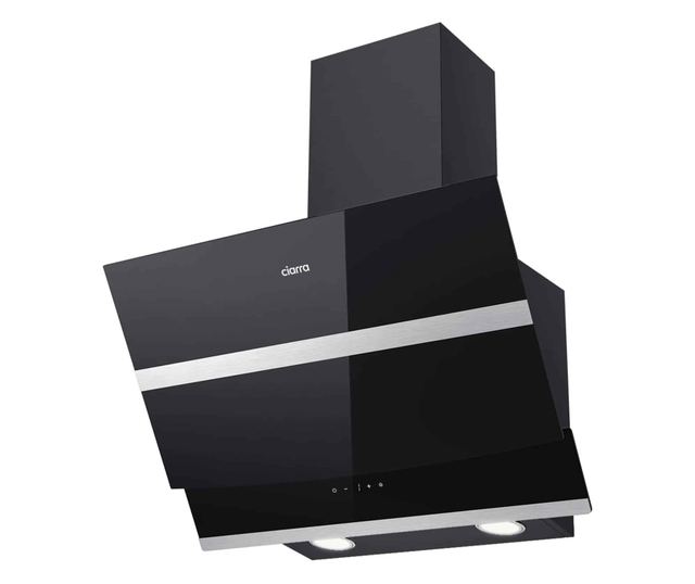 Dekoratív kapucni, Ciarra, CBCB6736N, 650 m³/h, 60 cm, fekete