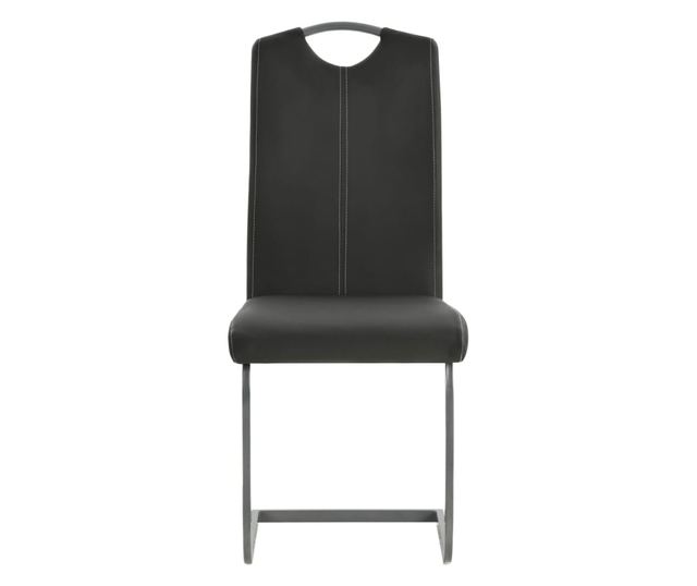 Kuhinjske stolice, 4 kom., siva, umjetna koža