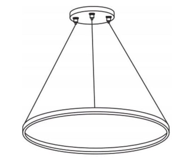 Lampa wisząca Light Prestige Light Prestige Ring LP-909/1P M BK CCT lampa wisząca zwis 1x35W LED CCT 3000K 2400 lm czarna