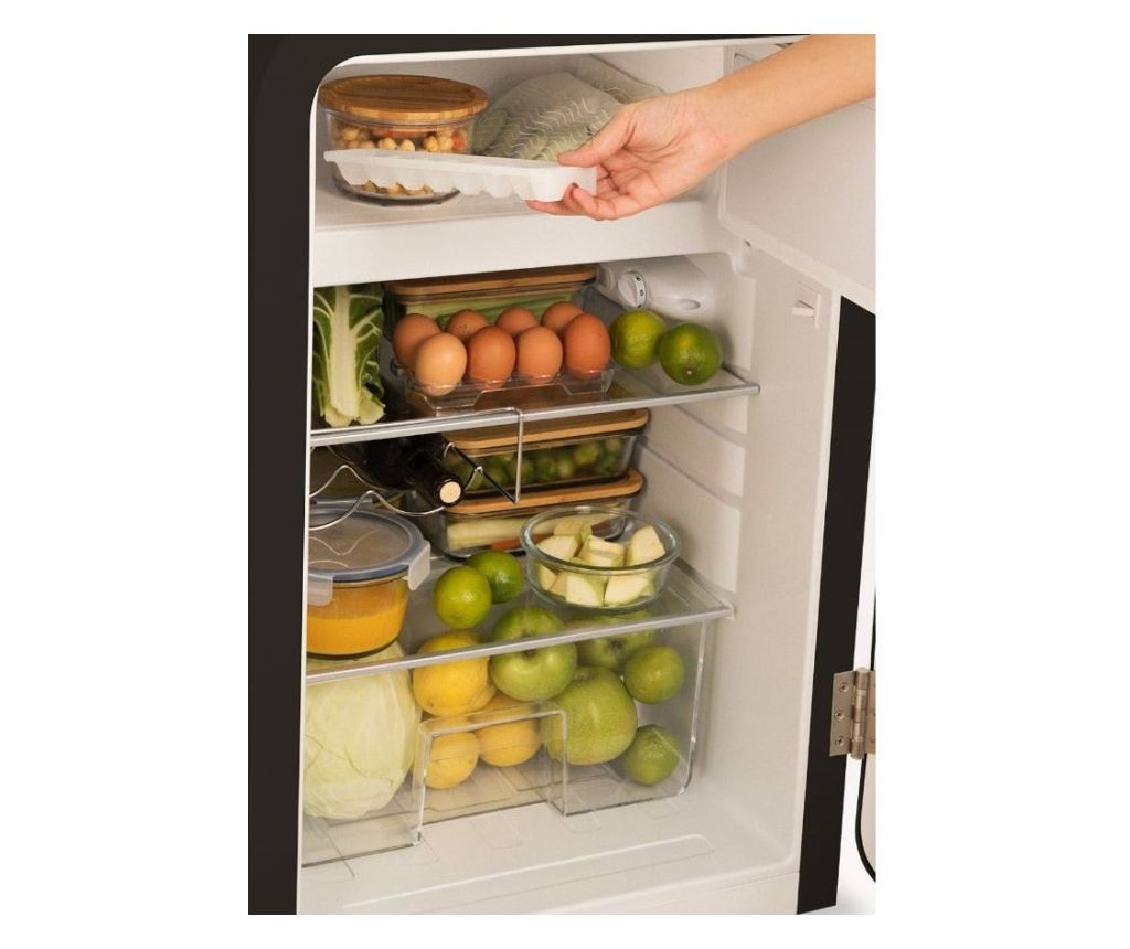 Mini frigider Retro, CREATE, 107 litri, negru/teracota - 4