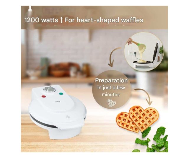 Уред за гофрети Bomann WA5018CB, бял