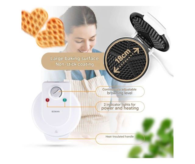 Уред за гофрети Bomann WA5018CB, бял