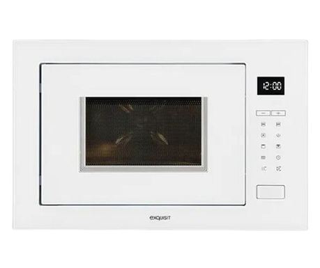 Cuptor cu microunde incorporabil 2in1, 25 litri, Exquisit, alb