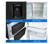 Frigider side by side, Exquisit, French Door, cu dispenser de apa, 506 litri, antracit