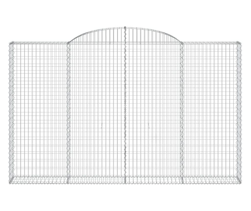 Извити Габионни Кошници 5 бр., 300x30x180/200 см, Поцинковано Желязо - 4