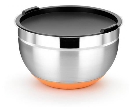Bol BRA Eficient, inox, cu capac, 24x16 cm, 5.4 litri