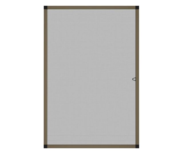 Мрежа против насекоми за прозорци, кафява, 80x120 см