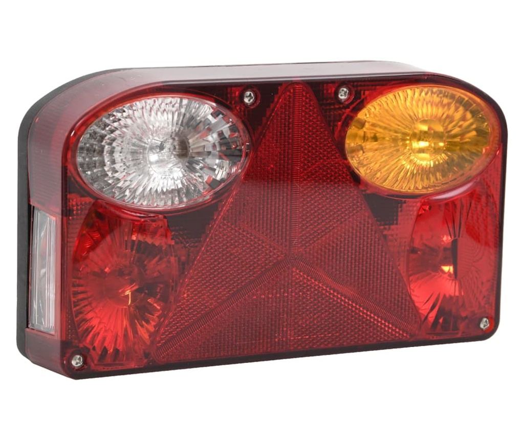 Светлини за ремарке 2 бр. Класически крушки 12V Червени 23x6x13 см - 3