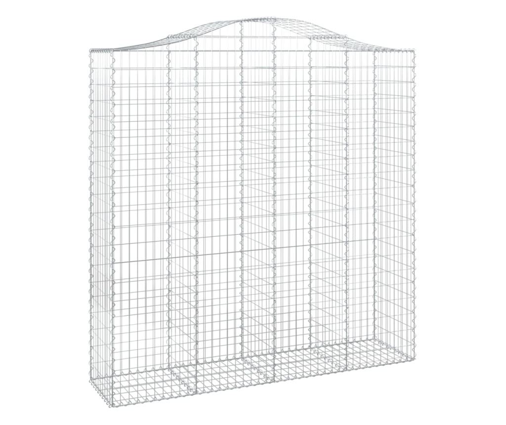 Извити Габиони, 7 бр. 200x50x200/220 см, Поцинковано Желязо - 2