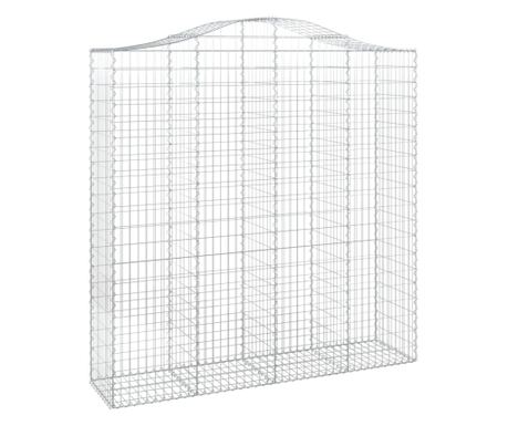 vidaXL Coșuri gabion arcuite, 7 buc 200x50x200/220 cm, fier galvanizat