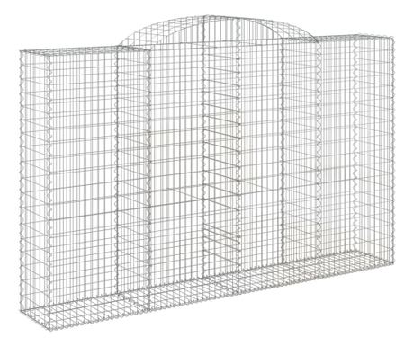 vidaXL Coșuri gabion arcuite 20 buc, 300x50x180/200 cm fier galvanizat