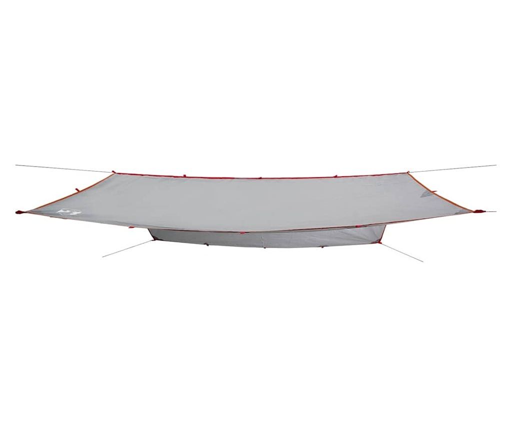 Kempingová plachta šedá a oranžová 360 x 294 cm nepromokavá - 4