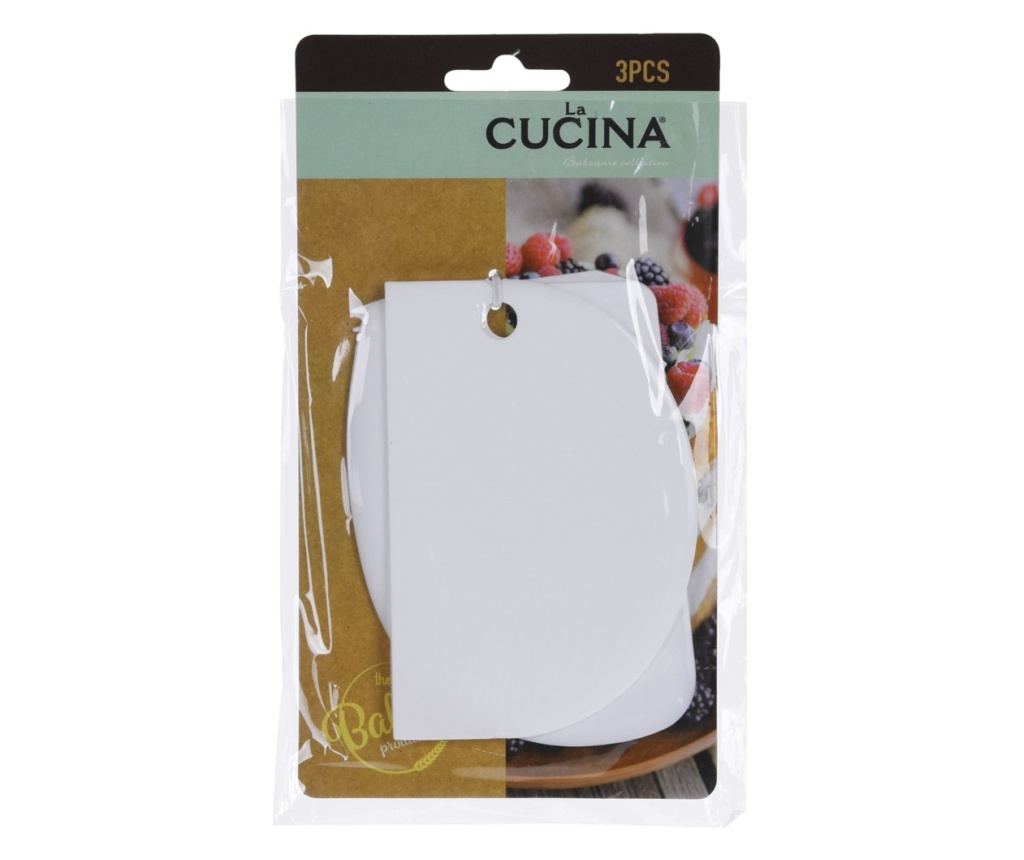 Set 3 raclete patiserie Koopman, plastic, 12x8 cm, alb - 3