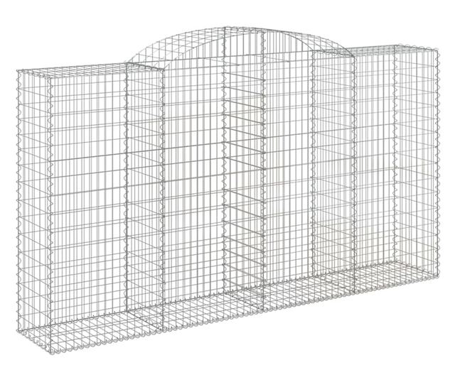 Извити Габиони 12 бр., 300x50x160/180 см, Поцинковано Желязо