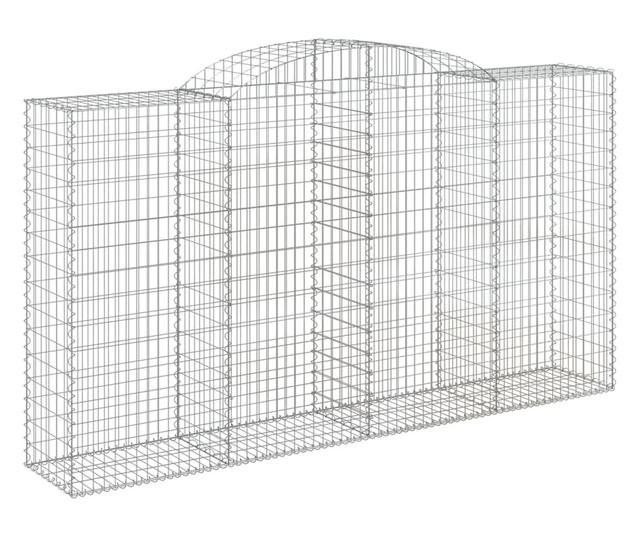 Извити Габиони 12 бр., 300x50x160/180 см, Поцинковано Желязо