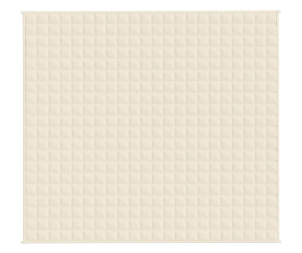 Тежко одеяло, светло кремаво, 200x220 см, 9 кг, текстил - 3