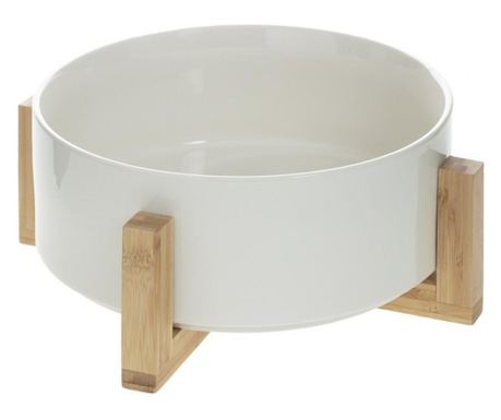 Bol salata SG Asia, ceramica, bambus, 23 x 9 cm