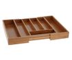 Organizator de tacamuri Stern, extensibil din bambus, 28,5-45x34x5 cm thumbnail 1