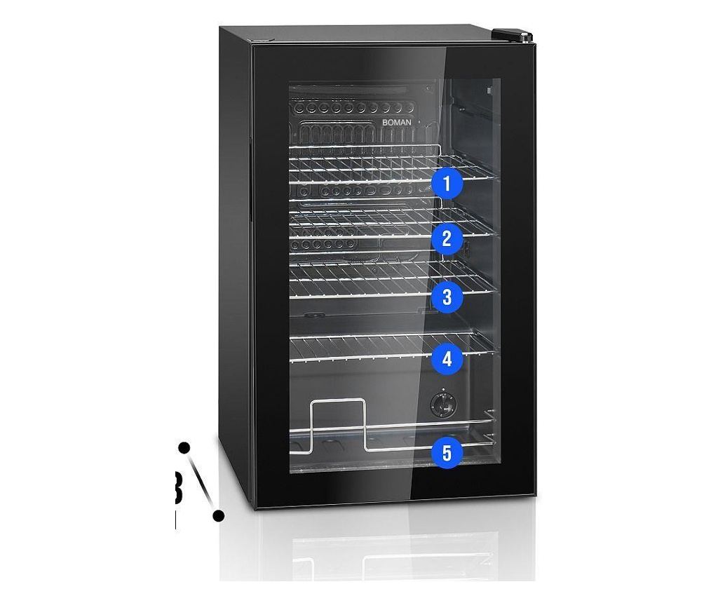 Vitrina frigorifica, Bomann, KSG7287, 63 litri, negru - 9