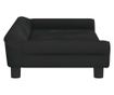 Детски диван, черен, 100x50x26 см, кадифе thumbnail 4