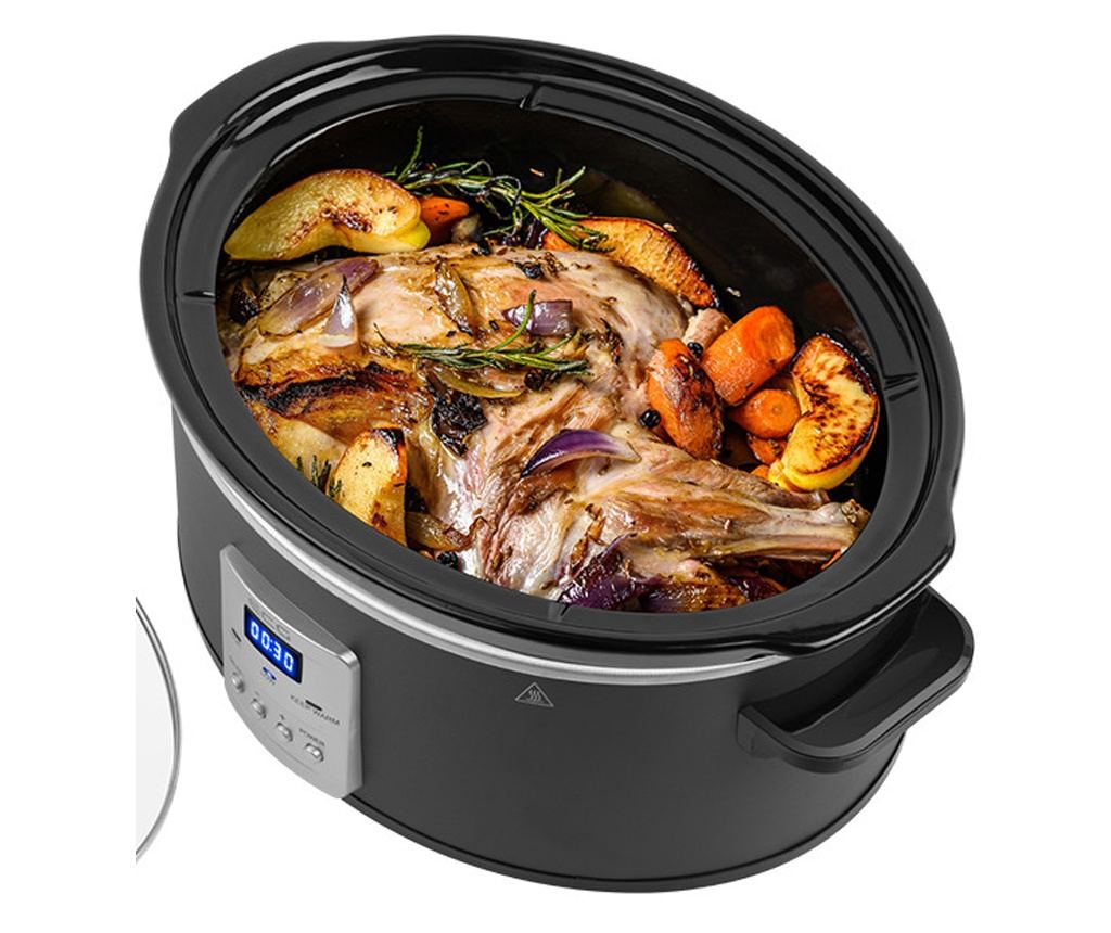 Oala electrica Slow cooker ECG PH 6530 Master, 6.5 litri, 270 W, vas ceramic, afisaj LED - 9