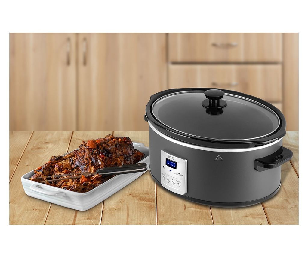 Oala electrica Slow cooker ECG PH 6530 Master, 6.5 litri, 270 W, vas ceramic, afisaj LED - 19