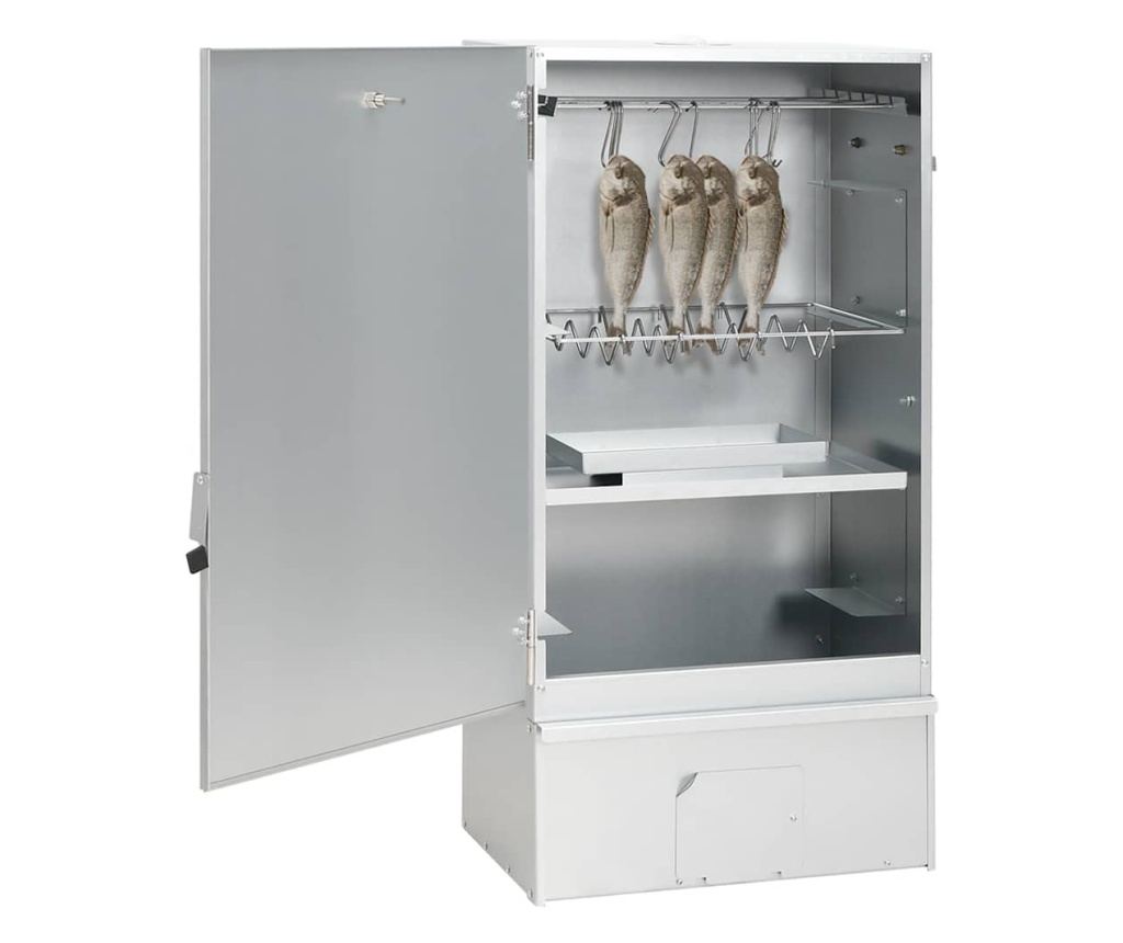 Дървени въглища за пушене на скара 44,5x29x83 см, поцинкована стомана - 3