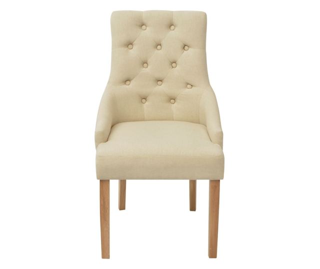 Stolice za blagovaonicu, 4 kom., krem, tekstilni materijal