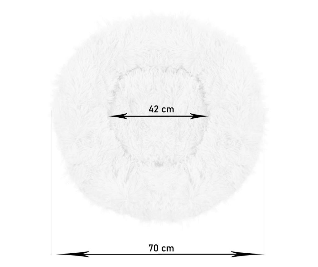 Mehka postelja za psa/mačko, rjava, 70 cm - 13