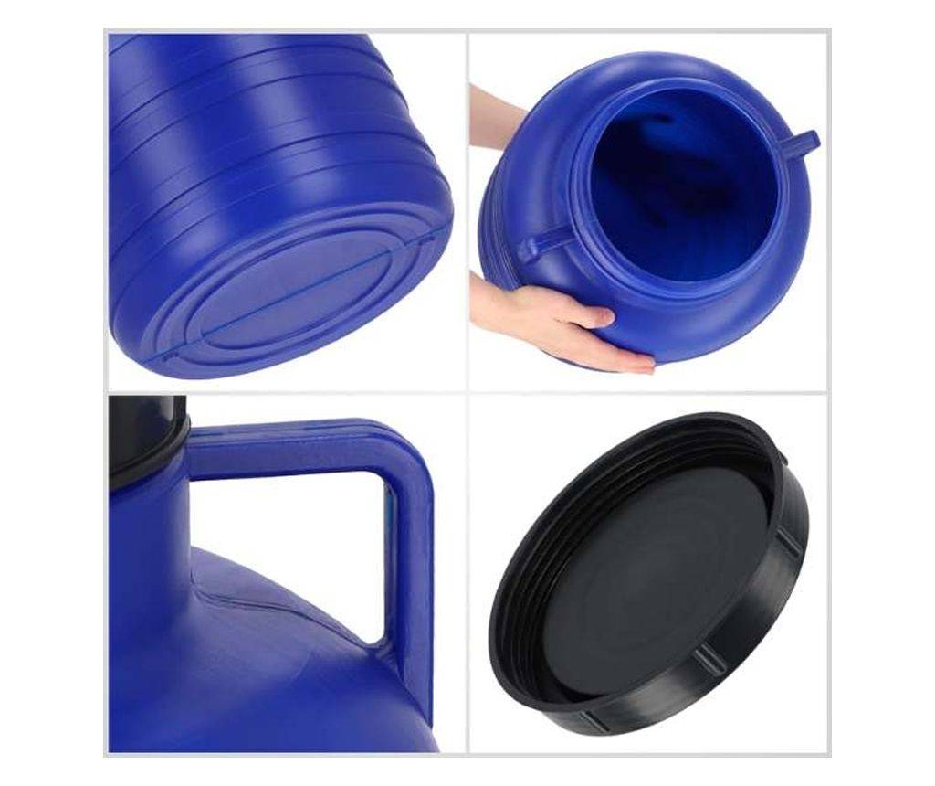 HDPE élelmiszer-műanyag Mercaton kanna csavaros fedéllel és fogantyúval, 80 literes, 46 x 58 cm, kék - 6