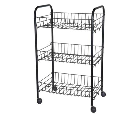 Raft multifuncțional Koopman Bathroom Solutions, metal, 40x26x62 cm, negru