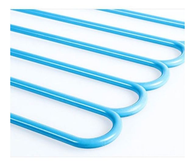 Set od 24 višenamjenske plastične vješalice Mercaton s 5 pozicija za odjeću i modne dodatke, protuklizne, 31 x 31 cm, plave