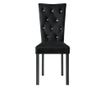 Kuhinjske stolice, 2 kom., crne, baršun