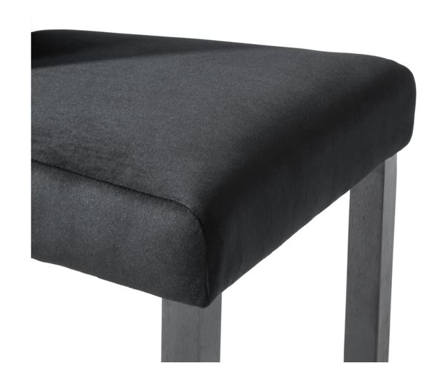 Kuhinjske stolice, 2 kom., crne, baršun