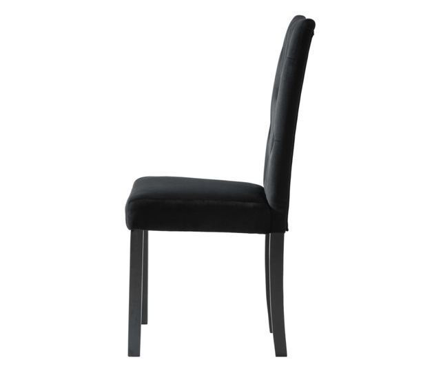 Kuhinjske stolice, 2 kom., crne, baršun