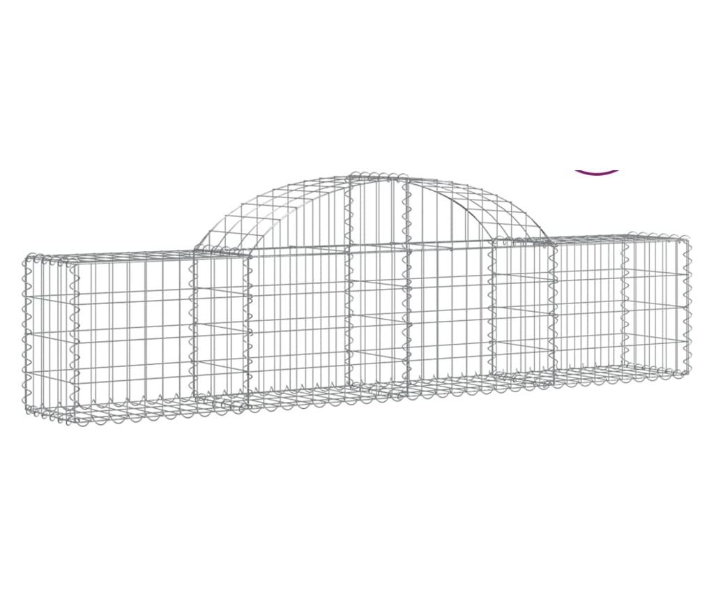Coșuri gabion arcuite 14 buc, 200x30x40/60 cm, fier galvanizat - 2