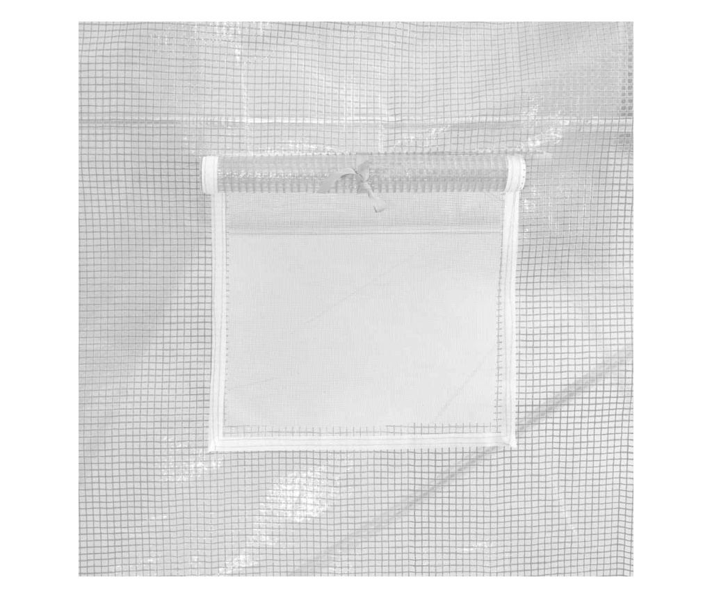 Оранжерия със стоманена рамка, бяла, 120 m², 24x5x2,3 m - 7