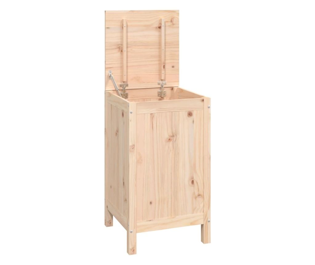 Laundry hamper, 44x44x76 cm, solid pine wood - 2