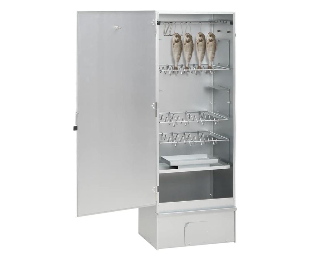 Afumătoare grătar cu așchii lemn 44,5x29x110 cm oțel galvanizat - 3