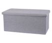 Taburet cu spațiu de depozitare, Storage Solutions, 76x40x38 cm – Gri thumbnail 1